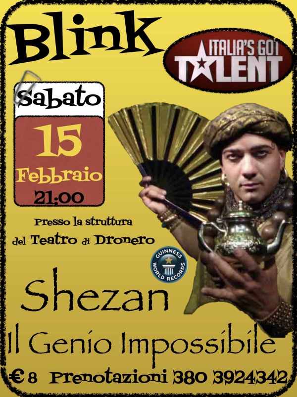 Dronero, spettacolo di Alex De Bastiani in arte “Shezan”